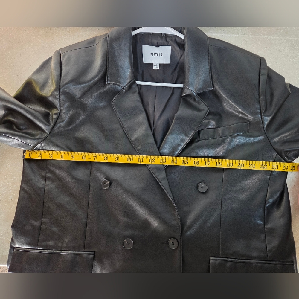 Pistola Black Leather Blazer - Picture 10 of 11